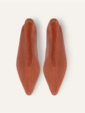NIB Dear Frances Topo Flat Rose Mesh Pointed Toe Size 38